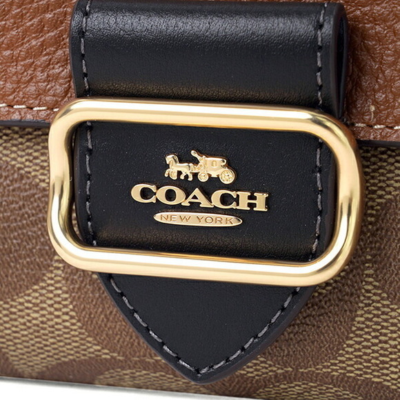 Coach Color Block Signature Wallet Brown - Picture 8 of 8